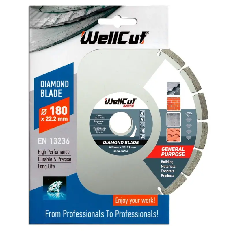 Tarcza diamentowa tnąca Wellcut Ø180