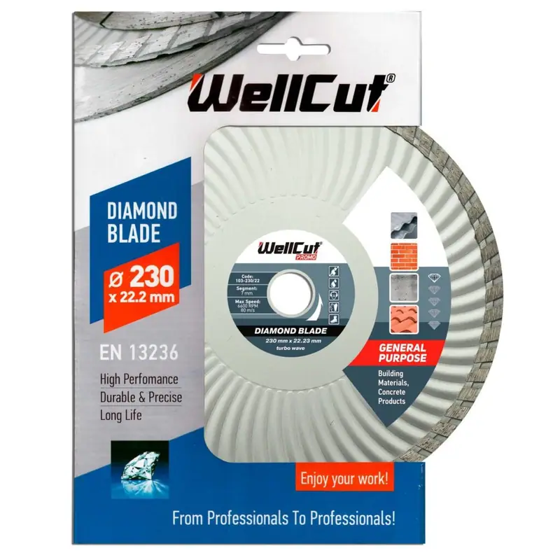 Tarcza diamentowa tnąca Wellcut Ø230 Turbo