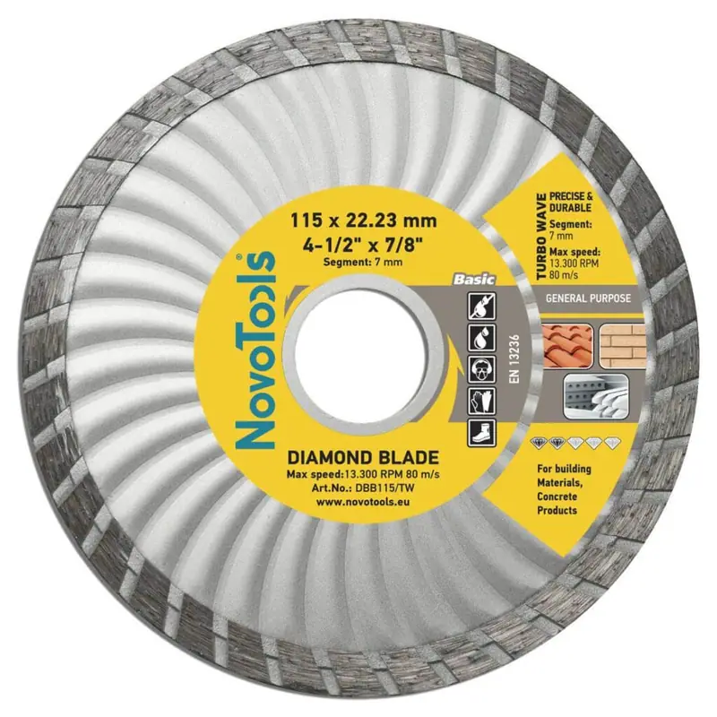 Tarcza diamentowa tnąca NovoTools Ø115×7 Turbo