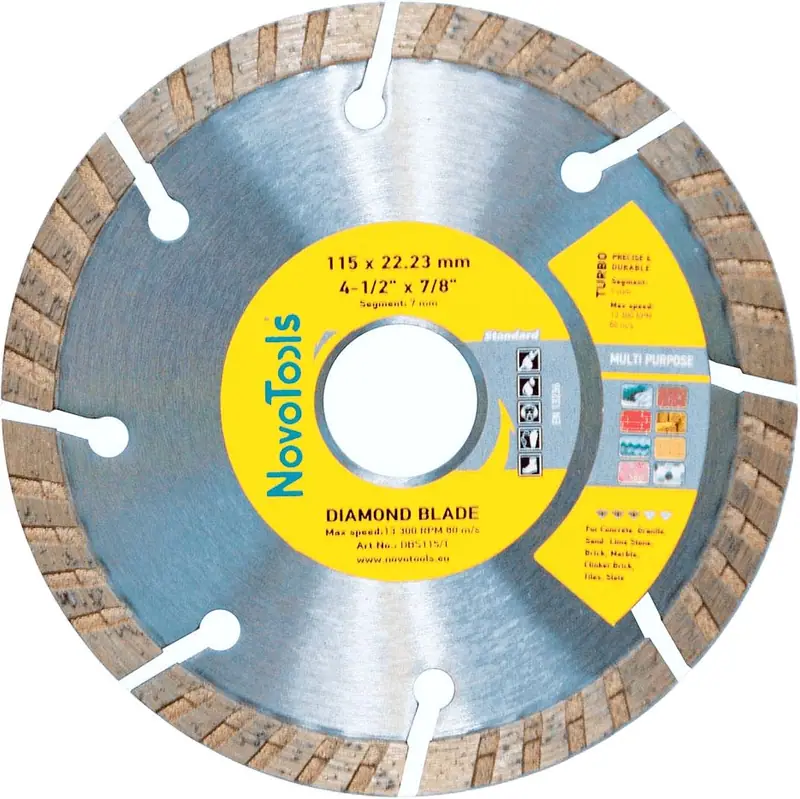 Tarcza diamentowa tnąca NovoTools Ø115×7 Turbo