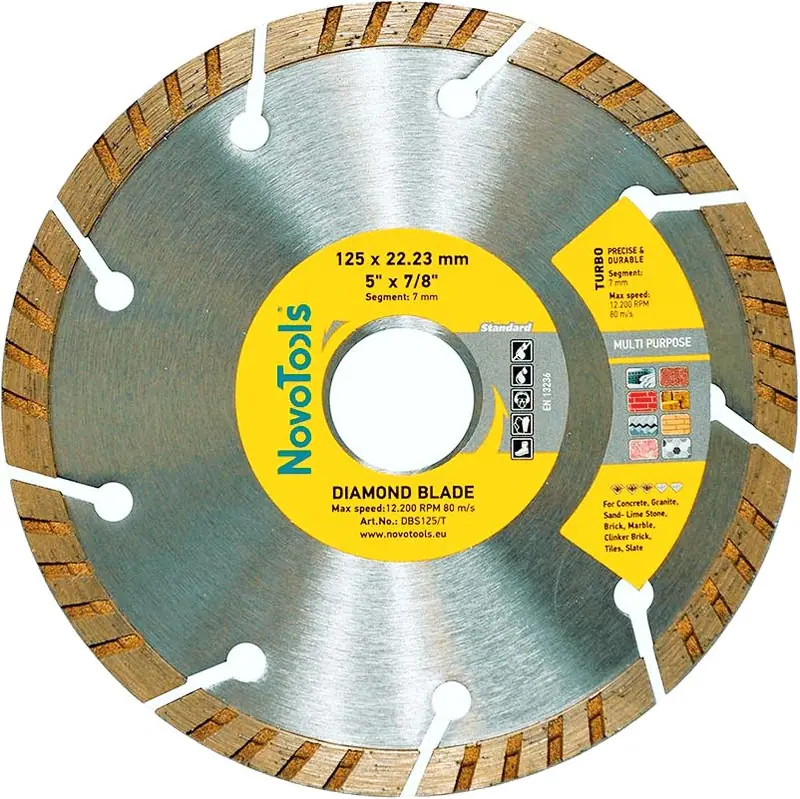 Tarcza diamentowa tnąca NovoTools Ø125×7 Turbo