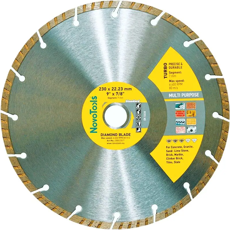 Tarcza diamentowa tnąca NovoTools Ø230×7 Turbo