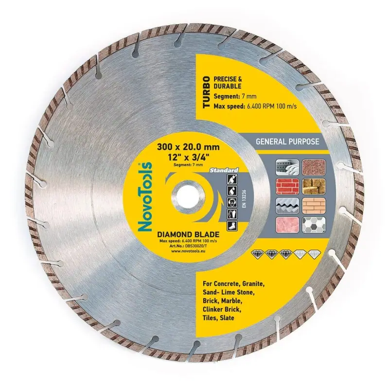 Tarcza diamentowa tnąca NovoTools Ø300×7 Turbo