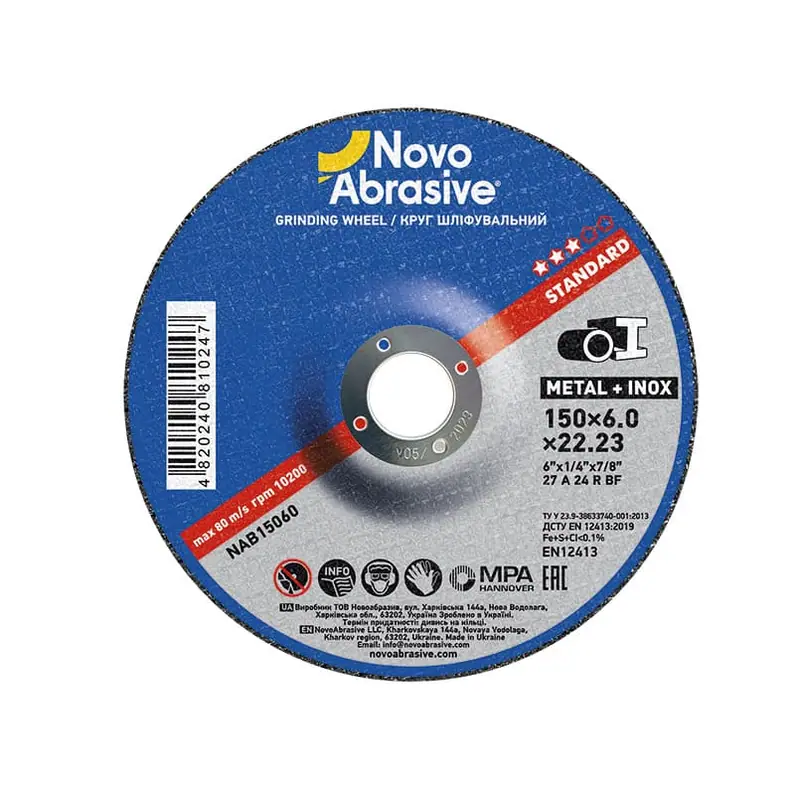 Tarcza szlifierska NovoAbrasive Ø150×6 T27