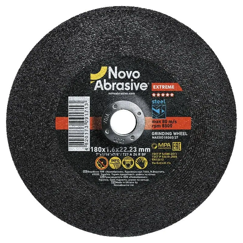 Tarcza szlifierska NovoAbrasive Ø180×6 T27