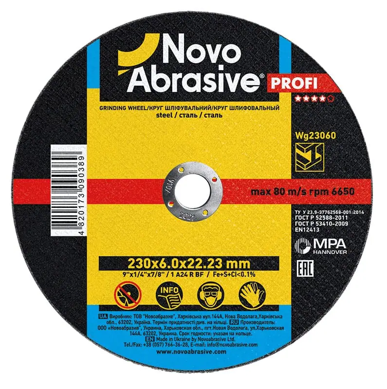 Tarcza szlifierska NovoAbrasive Ø230×6